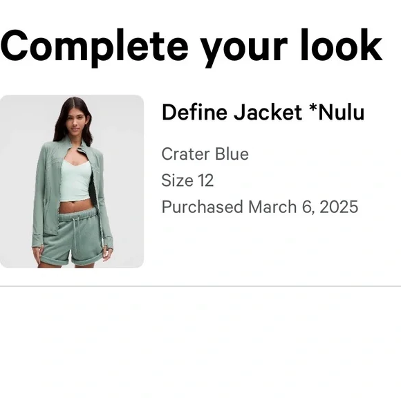 Crater Blue define jacket Lululemon size 12 (Matching bundle available! 🩵✨) - Picture 4 of 7